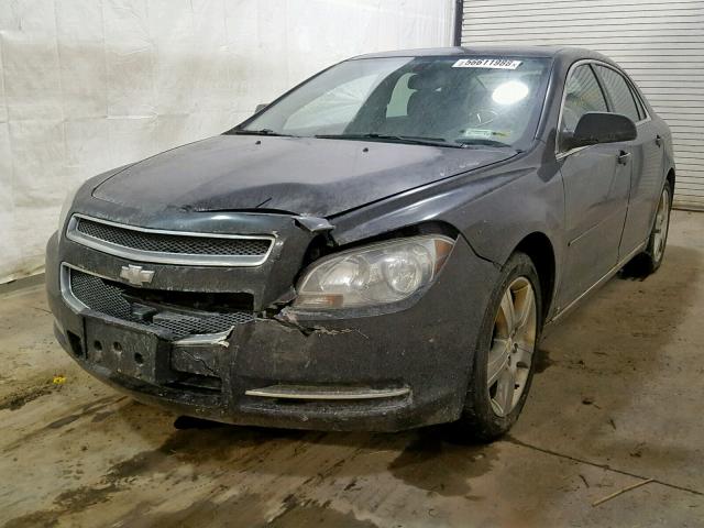 1G1ZH57B79F250570 - 2009 CHEVROLET MALIBU 1LT BLACK photo 2