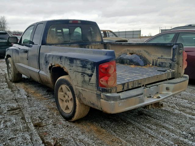 1D7HE42K65S122437 - 2005 DODGE DAKOTA SLT BLUE photo 3