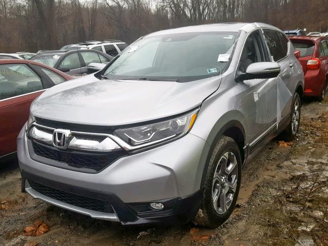 7FARW2H86JE028503 - 2018 HONDA CR-V EXL SILVER photo 2