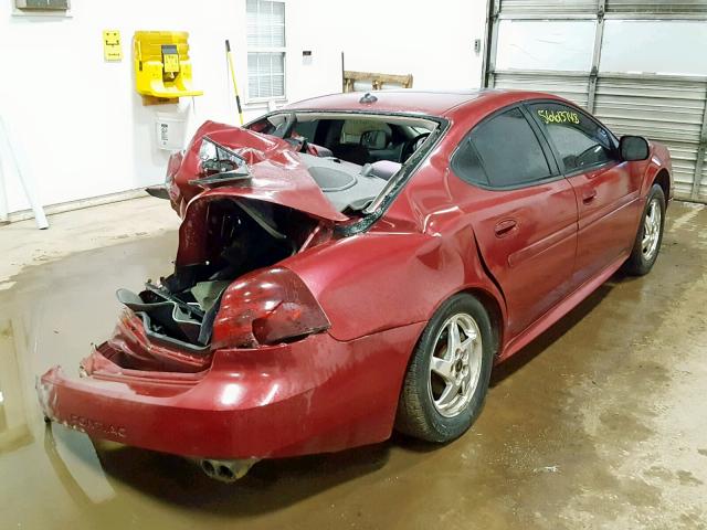 2G2WS522841243683 - 2004 PONTIAC GRAND PRIX მუქწითელი ფოტო 4