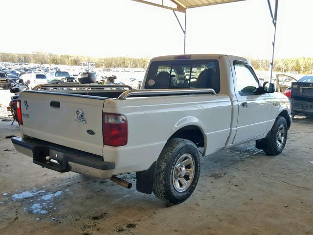 1FTYR10U72TA44628 - 2002 FORD RANGER WHITE photo 4