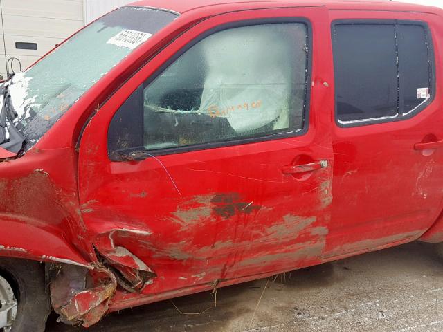 1N6AD0EV7AC437472 - 2010 NISSAN FRONTIER C RED photo 10