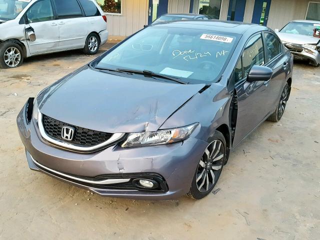 19XFB2F98EE082273 - 2014 HONDA CIVIC EXL GRAY photo 2