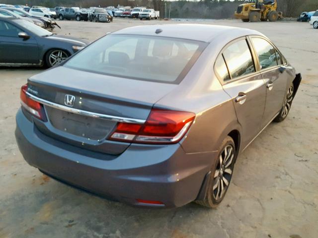 19XFB2F98EE082273 - 2014 HONDA CIVIC EXL GRAY photo 4