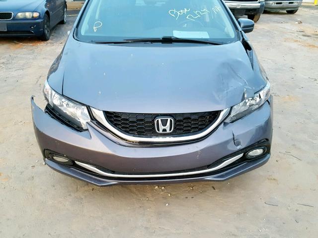 19XFB2F98EE082273 - 2014 HONDA CIVIC EXL GRAY photo 9