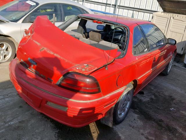 1G2NE15M6SM515707 - 1995 PONTIAC GRAND AM S RED photo 4