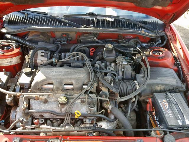 1G2NE15M6SM515707 - 1995 PONTIAC GRAND AM S RED photo 7