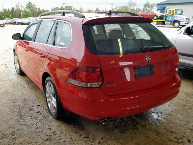 3VWPL7AJ6EM609830 - 2014 VOLKSWAGEN JETTA TDI RED photo 3