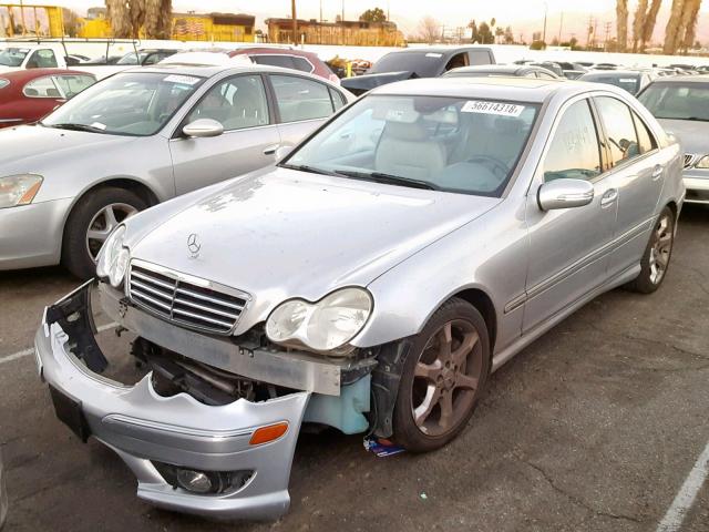 WDBRF52H37F926100 - 2007 MERCEDES-BENZ C 230 SILVER photo 2