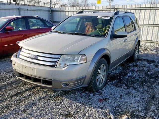 1FMDK02W38GA29617 - 2008 FORD TAURUS X S BEIGE photo 2