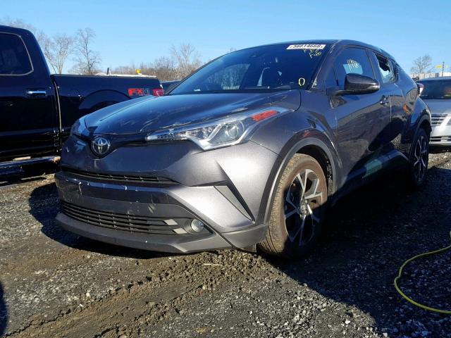 NMTKHMBX7JR025123 - 2018 TOYOTA C-HR XLE GRAY photo 2