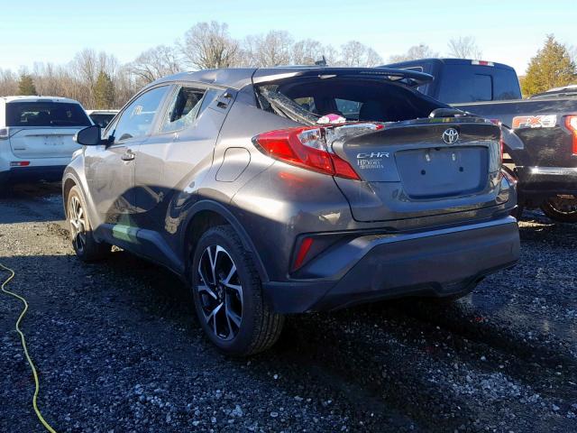 NMTKHMBX7JR025123 - 2018 TOYOTA C-HR XLE GRAY photo 3