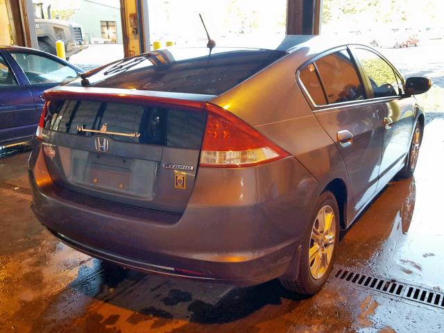 JHMZE2H75BS004122 - 2011 HONDA INSIGHT EX GRAY photo 4