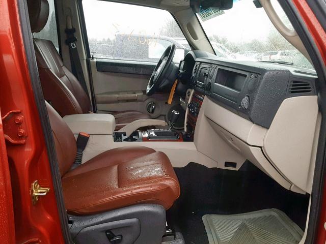 1J8HG58216C247237 - 2006 JEEP COMMANDER 红色 照片 5