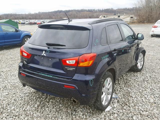 JA4AP4AU9CZ001750 - 2012 MITSUBISHI OUTLANDER BLUE photo 4