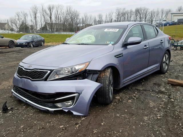 KNAGM4AD1B5002838 - 2011 KIA OPTIMA HYB BLUE photo 2