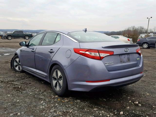 KNAGM4AD1B5002838 - 2011 KIA OPTIMA HYB BLUE photo 3