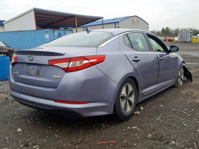 KNAGM4AD1B5002838 - 2011 KIA OPTIMA HYB BLUE photo 4