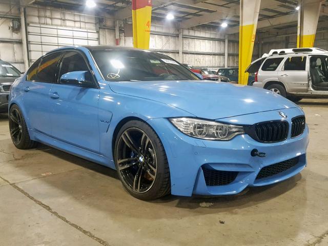 WBS8M9C55G5D30888 - 2016 BMW M3 BLUE photo 1