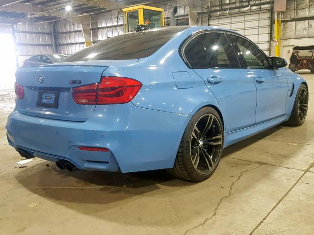 WBS8M9C55G5D30888 - 2016 BMW M3 BLUE photo 4