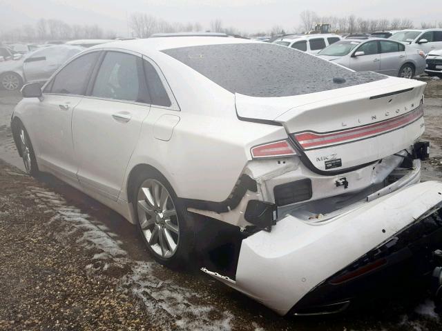 3LN6L2LU7GR627392 - 2016 LINCOLN MKZ HYBRID WHITE photo 3