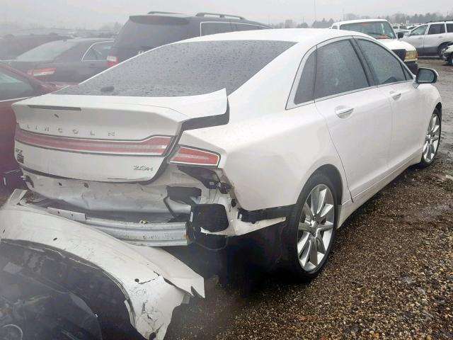 3LN6L2LU7GR627392 - 2016 LINCOLN MKZ HYBRID WHITE photo 4