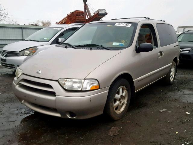 4N2ZN15T22D821191 - 2002 NISSAN QUEST GXE BEIGE photo 2