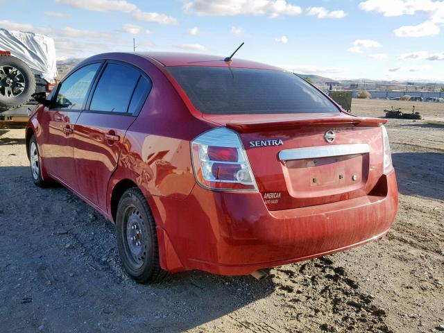 3N1AB6AP5CL752607 - 2012 NISSAN SENTRA 2.0 MAROON photo 3