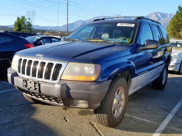 1J4GW48N8YC310583 - 2000 JEEP GRAND CHER BLUE photo 2