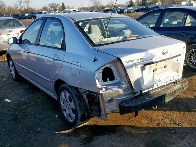 KNAFE221995647958 - 2009 KIA SPECTRA EX SILVER photo 3