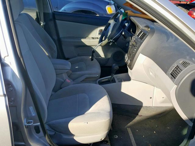 KNAFE221995647958 - 2009 KIA SPECTRA EX SILVER photo 5