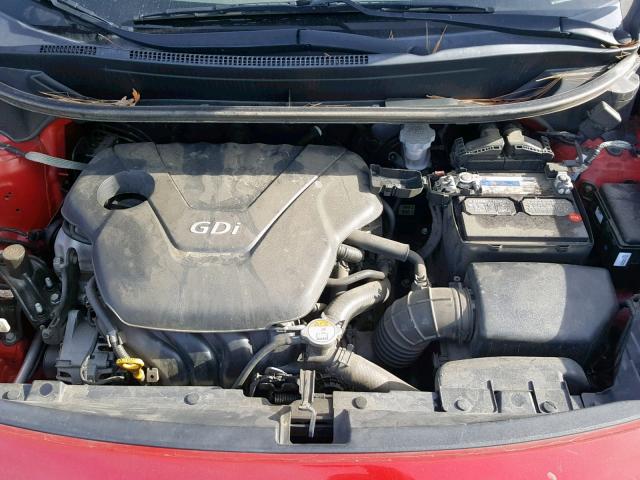 KNADN4A35D6224965 - 2013 KIA RIO EX RED photo 7