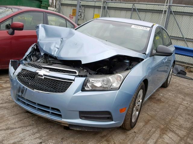 1G1PC5SH4C7247872 - 2012 CHEVROLET CRUZE LS BLUE photo 2