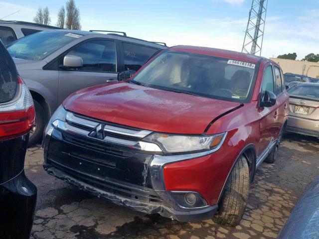 JA4AD2A33JZ040433 - 2018 MITSUBISHI OUTLANDER RED photo 2