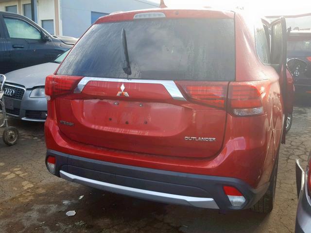 JA4AD2A33JZ040433 - 2018 MITSUBISHI OUTLANDER RED photo 4