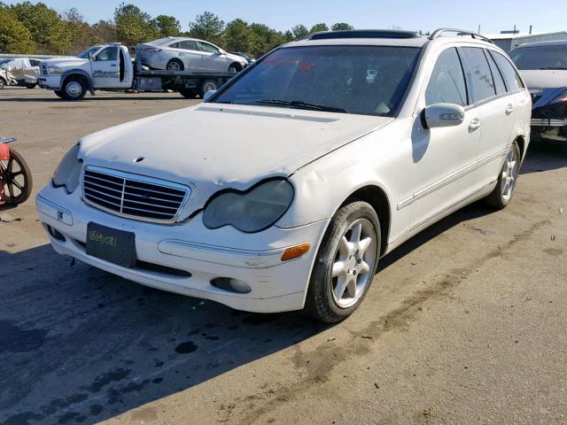 WDBRH81JX3F397304 - 2003 MERCEDES-BENZ C240 WHITE photo 2