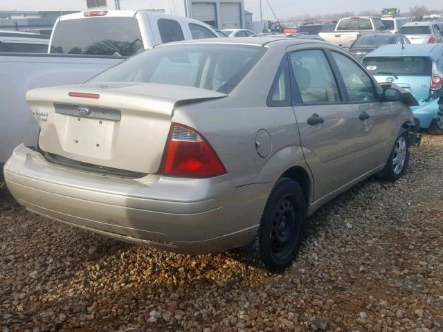 1FAHP34N37W350709 - 2007 FORD FOCUS ZX4 TAN photo 4