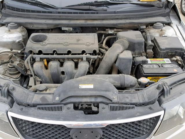 KNAFU4A20A5046998 - 2010 KIA FORTE EX GRAY photo 7