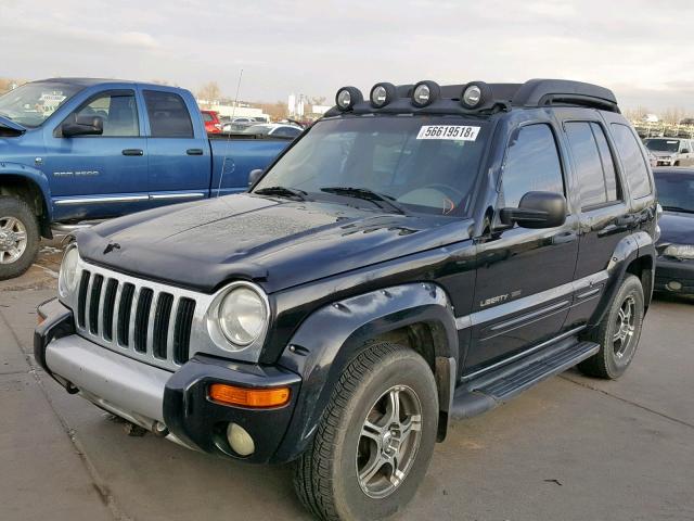 1J4GL38K53W551288 - 2003 JEEP LIBERTY RE BLACK photo 2