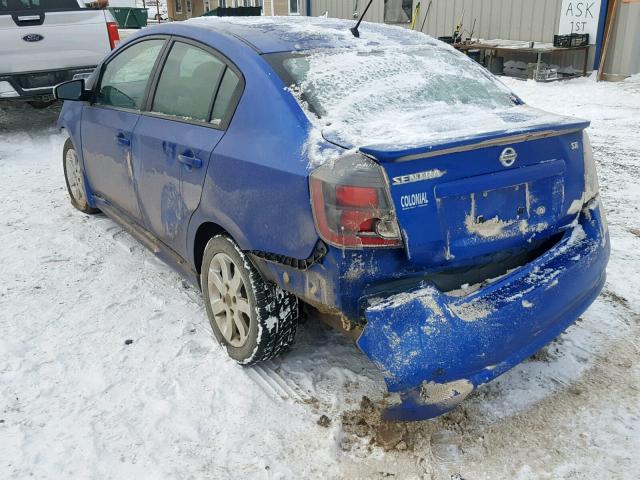 3N1AB6AP0AL671592 - 2010 NISSAN SENTRA BLUE photo 3