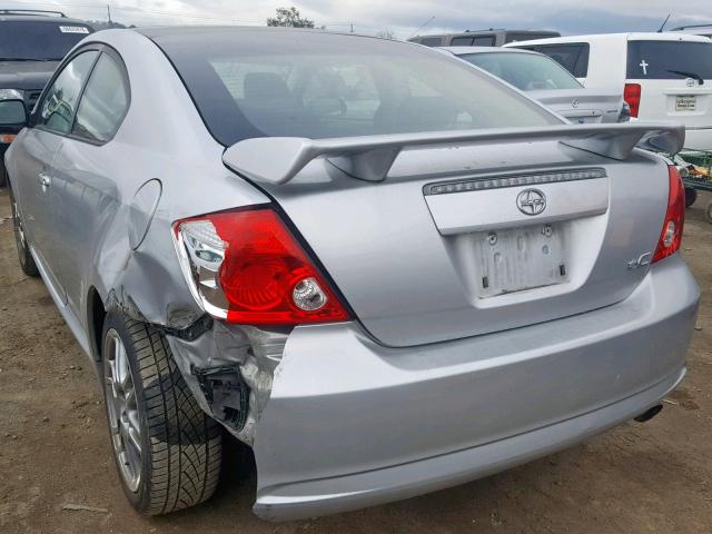 JTKDE177770194797 - 2007 TOYOTA SCION TC ნაცრისფერი ფოტო 3
