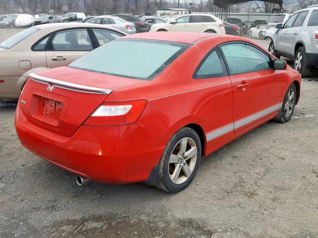 2HGFG12928H538957 - 2008 HONDA CIVIC EXL RED photo 4