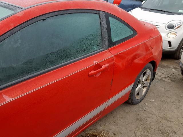 2HGFG12928H538957 - 2008 HONDA CIVIC EXL RED photo 9