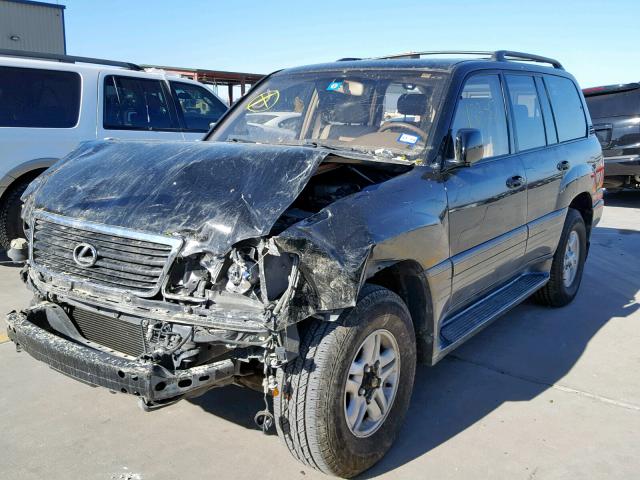 JT6HT00W0X0072476 - 1999 LEXUS LX 470 BLACK photo 2