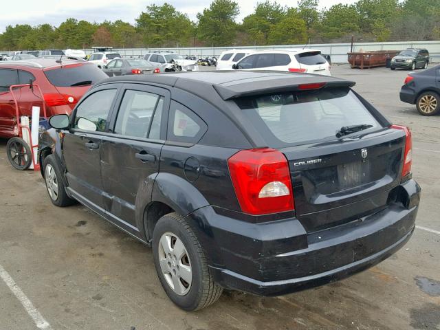 1B3HB28B57D288312 - 2007 DODGE CALIBER BLACK photo 3