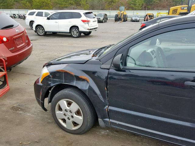 1B3HB28B57D288312 - 2007 DODGE CALIBER BLACK photo 9