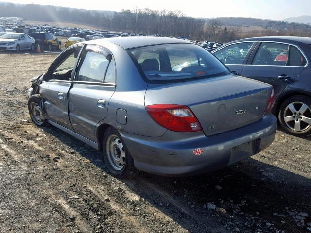 KNADC123016012120 - 2001 KIA RIO BLUE photo 3