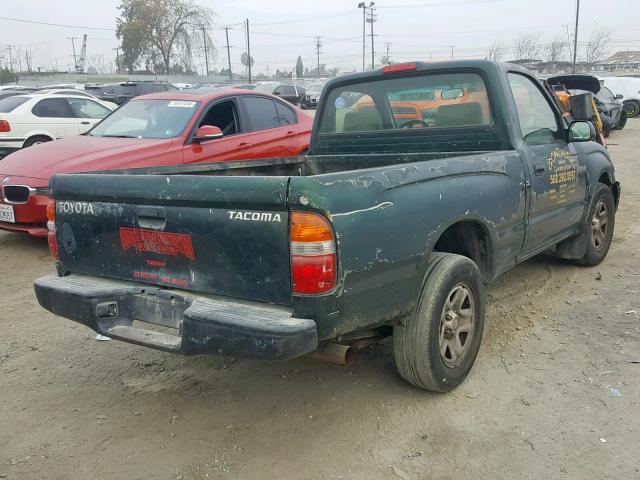 5TENL42N64Z350753 - 2004 TOYOTA TACOMA GREEN photo 4