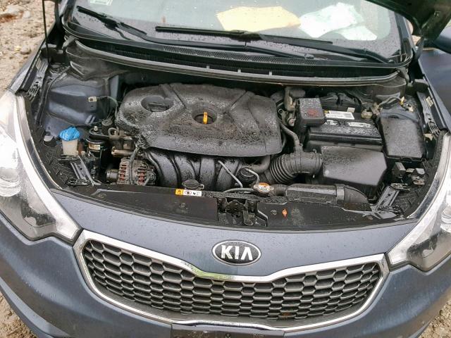 KNAFX4A81F5282904 - 2015 KIA FORTE EX BLUE photo 7