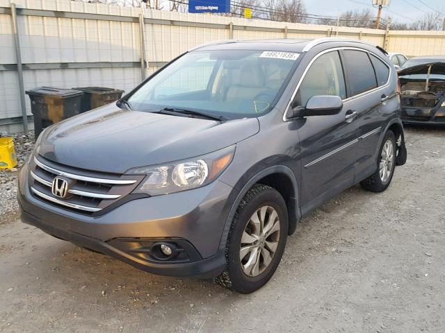 5J6RM4H78CL042403 - 2012 HONDA CR-V EXL GRAY photo 2